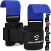 AQF Weight Lifting Hooks Straps, Non-Slip Rubber Coating Grips 8mm
