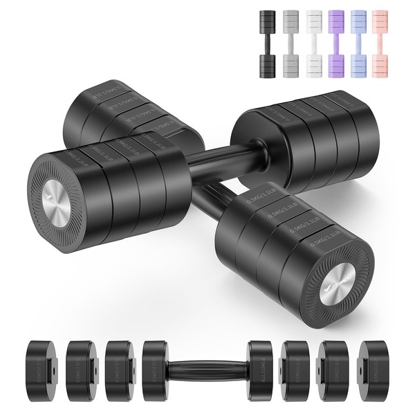 MERACH Dumbbell Set of 2, Adjustable Weight, Anti-slip Handle, Macaron