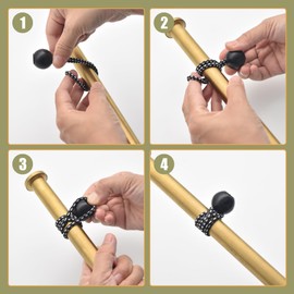 30 Pack Ball Bungee Cord, 4,6,9 Inch Heavy Duty Bungie Cord Balls Canopy Tarp Tie Down Bungee Balls for Camping, Tents, Cargo,Holding Wire and Hoses, Patio Umbrellas, Awning (Black/White)