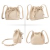 Women's Mini Bucket Cross body Bags Drawstring Shoulder Hobo Bags