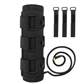 Dizetion 6 Inch Suppressor Cover - 1200°F Heat Resistant, Detachable & Interchangeable Straps System, Includes Extra Spare Straps, Fireproof Sleeve for Silencer Protection