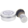 Aurawerk Gift Box with Silver Aluminium Shaving Brush + Shaving