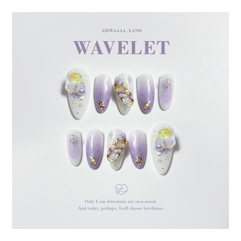 Wavelet.Water drop wave flower chain unique emotional nail - egg