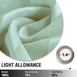 TOPICK Voile Net Curtains with Eyelets Transparent Bistro Curtain Country House Stripes Kitchen Curtain Striped Kitchen Curtains Pair for Bathroom Small Window Decor 90 x 90 cm (W x H) Teal Set of 2