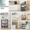 DEANIC 3 Tier Foldable Storage Shelves with Wheels, Kitchen Appliance