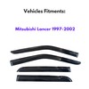 KPY Window Visor Compatible with Mitsubishi Lancer 1997-2002, 4PC Rain