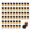 TOPWEL 100pcs (1/4 dram) 1ml Amber Glass Essential Oil Bottle