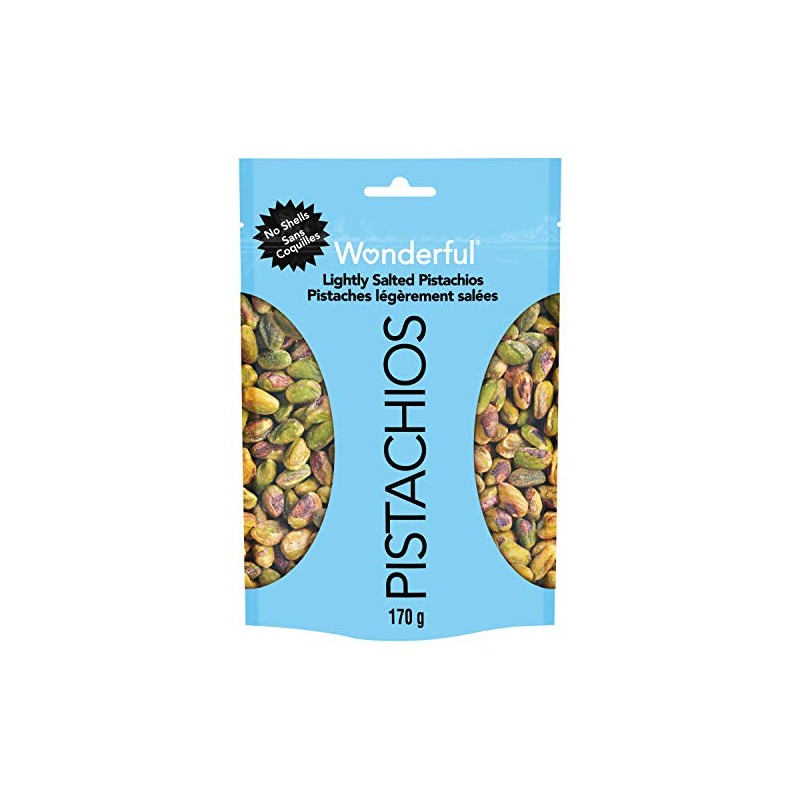 Wonderful Pistachios, No Shells, Roasted and Lightly Salted, 170 g
