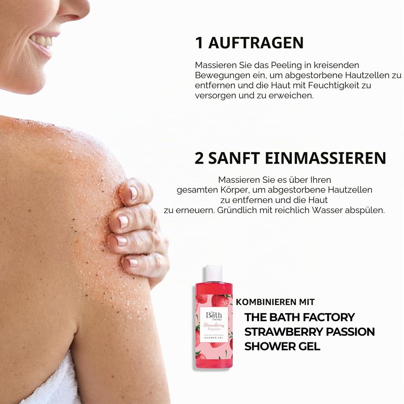 The Bath Factory, Strawberry Shea Body Scrub, 300 g
