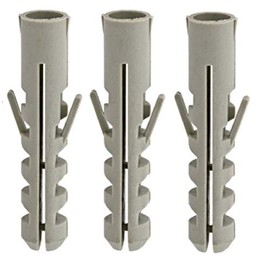 Merriway BH07175 Grey Nylon Heavy Duty Dowel M10 x 50mm Silver Tone