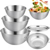 TuYines Mixing Bowls, Set of 3, Stainless Steel Bowl, Salad