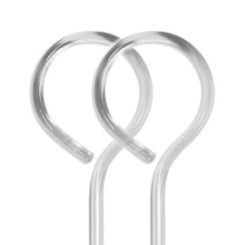 1/2" Heavy Duty Smooth Handicap Drapery Baton Curtain Wands with Metal Snap (Set of 2) - 60 inch