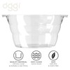 Oggi Acrylic Oval Party Tub-18.5" x 11", Clear, 18.5" by