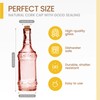 BULK PARADISE Assorted Reddish Glass Bottles with Corks, 6 Pack,
