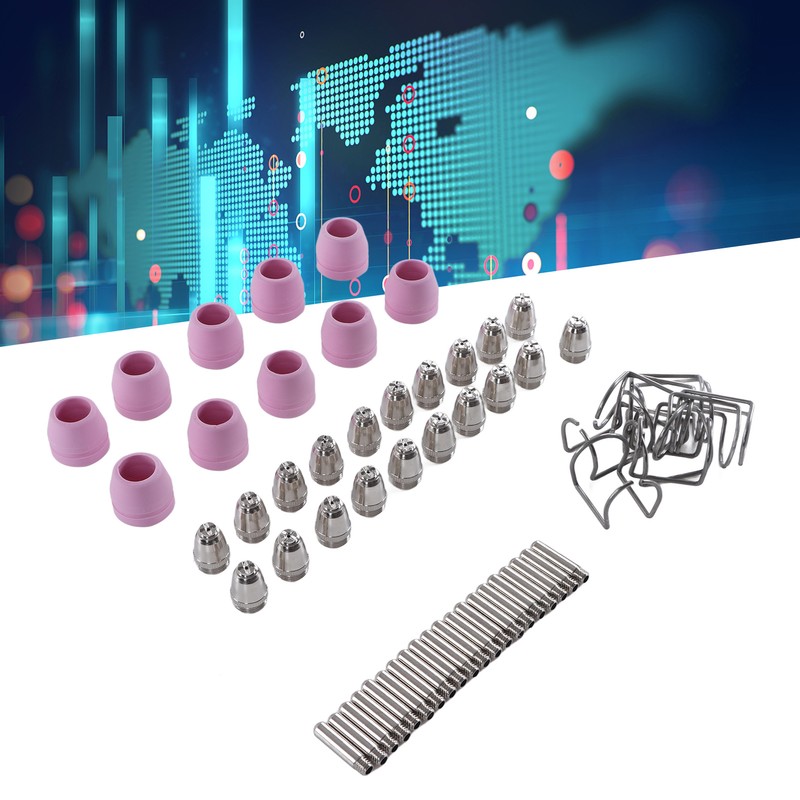Plasma Cutter Torch Consumables Electrode Nozzle Protection Cups Bracket Rings