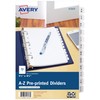 Avery A-Z Dividers, 12-Tab Set, 8-1/2" x 5-1/2", 1 Binder
