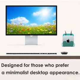 Alloery Acrylic Wall Mount for Mac mini M4/M4 Pro,Wall Holder Desktop Accessory (Transparent Green)