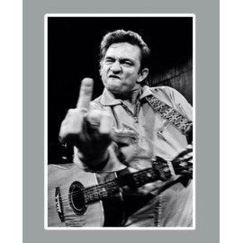Texas Hart Designs Johnny Cash San Quentin Prison Die Cut Glossy Fridge Magnet