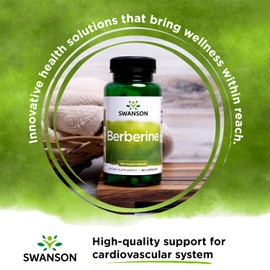Swanson Berberine Supplement - 400 mg Each, 60 Capsules - Berberine HCl with Overall Wellness Support | Swanson