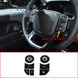 klend-cartrim Black Alloy Steering Wheel Button Trim For Land Rover Range Rover Vogue 13-17 US
