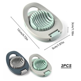 2 Egg Slicers with Even Cut Wires Compact Multi-Food Cutter for Kitchen