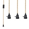 ALAISLYC Triple Plug in Pendant Lights with Cord Hanging Lamp