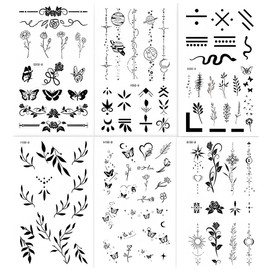 KEQAR 10 Temporary Tattoos - More than 100 Different Patterns of Fake Tattoos, Finger Tattoo Stickers for Adults, Ideal for Summer Parties and Other Occasions (Small)