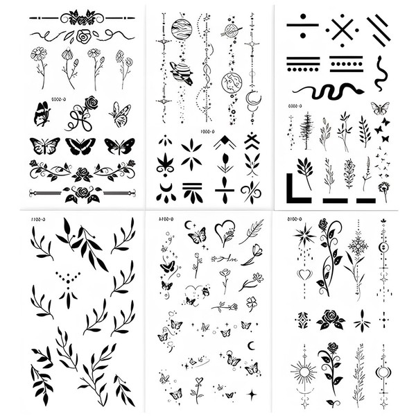 KEQAR 10 Temporary Tattoos - More than 100 Different Patterns