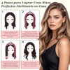 Yakiter Juego de 17 Rulos sin Calor con Gorro Satinado,Rosa