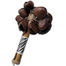 Stoneage Arts Inc 7.5" Brown Hand-Carved Bamboo Maracas