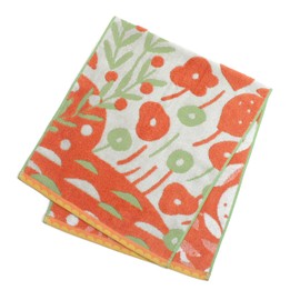 Iori Imabari Towel Face Towel, Seto (Orange), Fluffy, Durable, Long Lasting