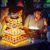 YestBuy 4 Tier Cupcake Stand Acrylic Tower Display with LED