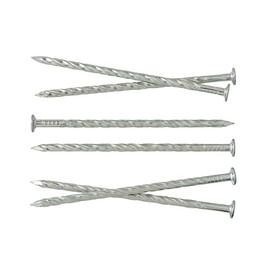 3.8mm x 100mm Extra Strong Hardened Heavy Duty Galvanised Square Twisted Nails for Constructions and Woodwork (Pack of 50)