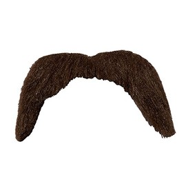 70's Style Tash Outfit Accessory for Fake Tache Moustache Fancy Dress Brown