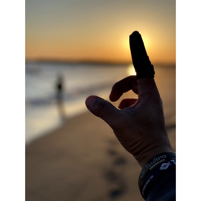 Tsulino Fishing Finger Guards Shore Cast Protectors 2 Pack Black