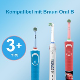 OddeKey Kids Replacement Heads Compatible with Braun Oral B Kids Electric Toothbrush, Extra Soft Replacement Toothbrush Heads for Gentle Care, Kids toothbrush heads are for ages 3+ and 6-12, 8 Count