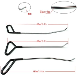 Paintless Dent Repair Tools 6 Pieces of Dent Removal Rods with Awl Head Paintless Dent Removal Kit Car Auto Body Dent Removal of Hail Dents and Door Ding (3pcs Rod 20 pcs Pen)