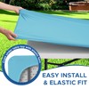 Enjoyidea Fitted Tablecloth for 8 Foot Rectangle-6 Pack Light Blue