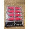 STUDIO SELECTION 10Pcs Nail Art Soak Off Clip Cap Pink