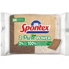 SPONTEX - Vegetable scouring Sponge - 2 sponges Without Colouring