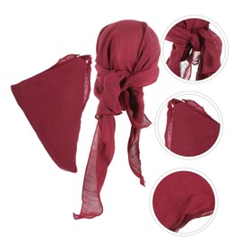 SAFIGLE 1 Set Pirate Costume Accessories Pirate Hat Scarf for Men for Parties Festivals Outdoor Events Breathable Quick Dry Design for Sun Protection