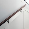 khtumeware 6 Pack 3 Inch Matte Black Hand Rail Bracket