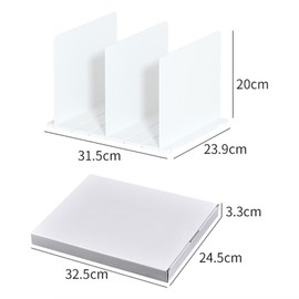 Fenteer Shelf Divider Bag Purse Organizer Multipurpose Space Saving Desk File Sorter Handbag Separator for Bookshelf Bookcase Pantry