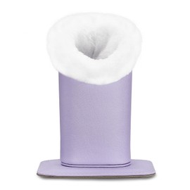 MoKo Eyeglasses Holder, Modern Velvet Plush Lined PU Leather Household Magnetic Holder Protective [Anti-scratch] [Dustproof] Stand Case for Eyeglass and Sunglasses, Light Purple