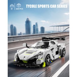 TYCOLE Super Sports Car Building Block Set with Display Case,Speed Racer Building Kits Construction Toy,Collectible Car Model and Ideal Gift for Adults and Kids 6 and up(320+pcs)