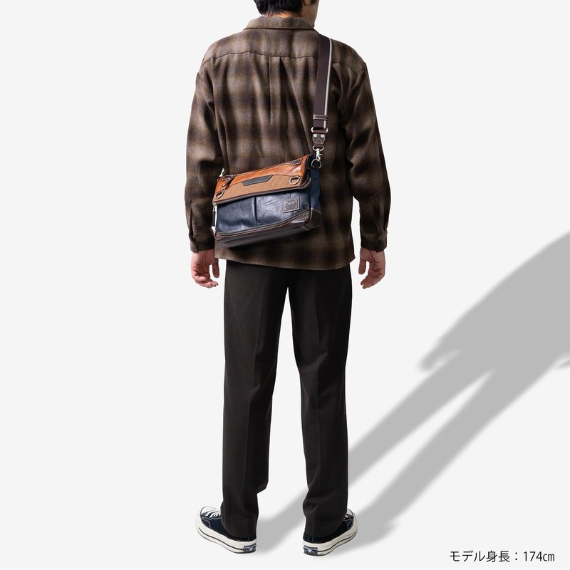 [Mustache] MOUSTACHE Shoulder Bag VMR-5696, navy mixed color