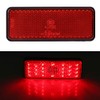 Eacam Motorcycle Rectangle Reflector Tail Brake Light, Universal LED Stop
