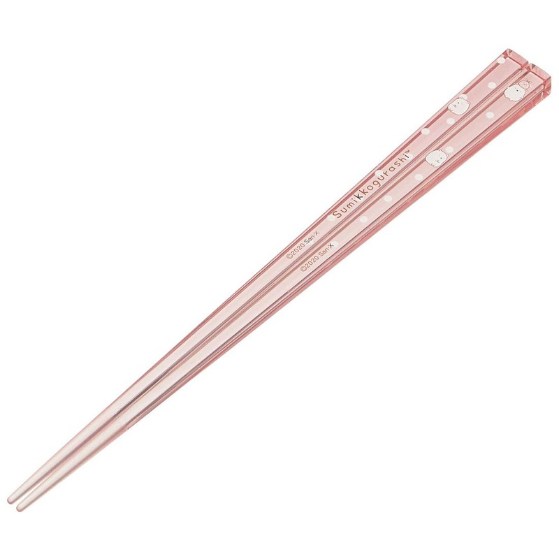 Skater Dishwasher Safe Acrylic Chopsticks, 8.3 inches (21 cm), Sumikko