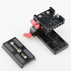 CAMVATE Montaje de Trípode para Cámaras, Compatible con 1/4"-20 o 3/8"-16, Rojo