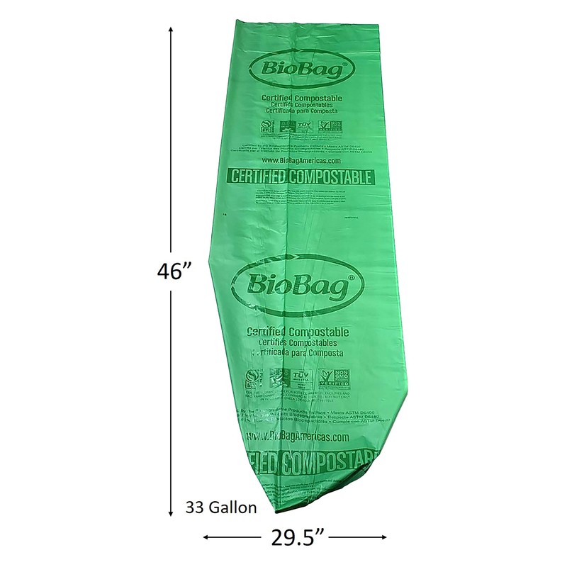 BioBag (USA) The Original Compostable Bag, 33 Gallon, 120 Count,